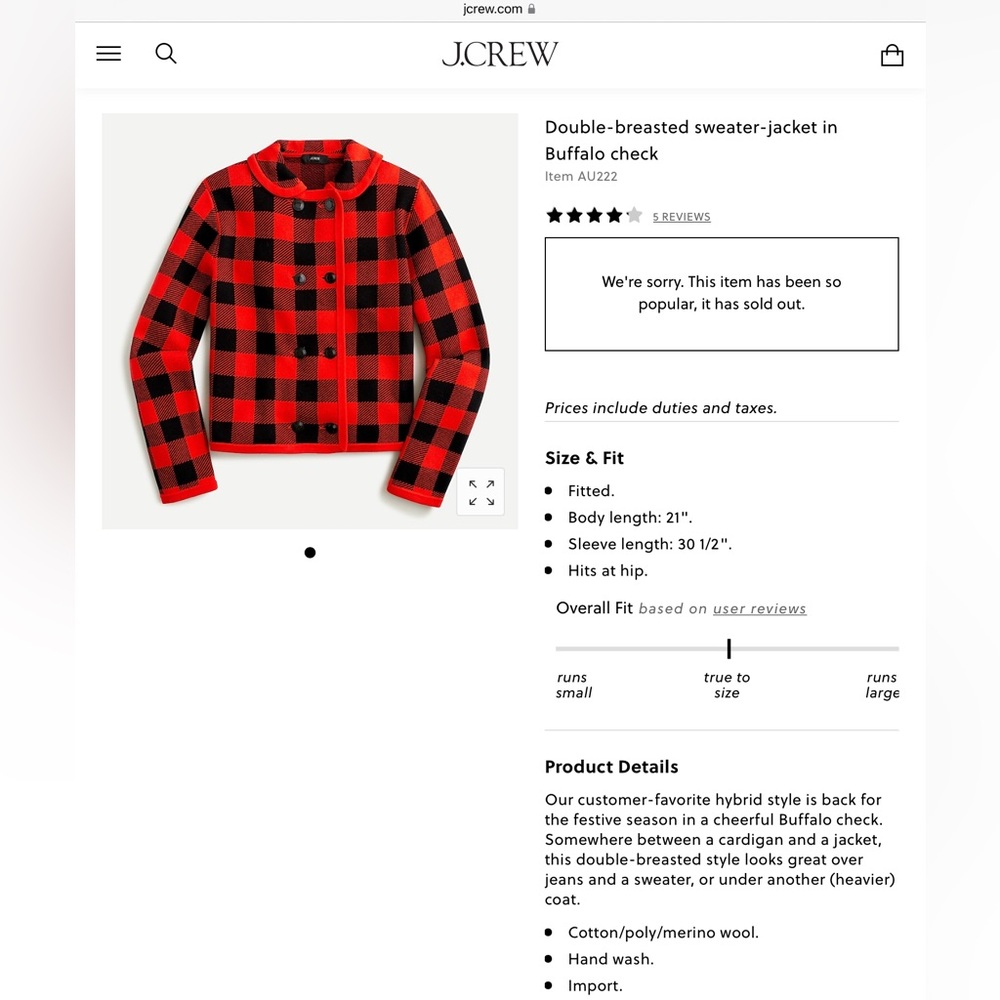 J. Crew Double Breasted Sweater Jacket - Picture 11 of 14